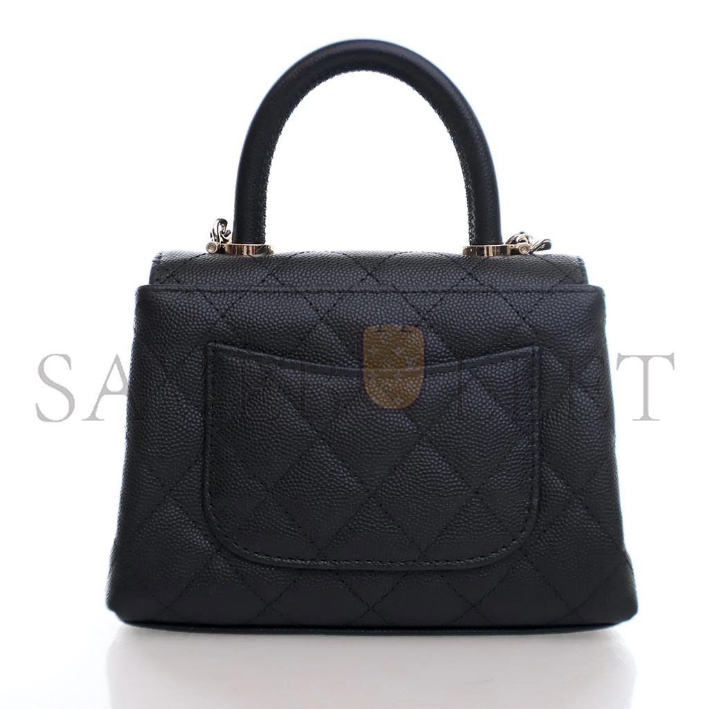 Ch*el master mini black caviar coco handle (14.5*11.5*5.5cm)